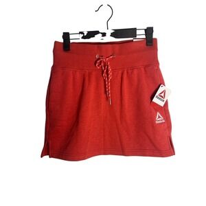 Reebok XS Pink Cotton Skirt Drawstring Tennis Athleisure Sporty Golf Preppy